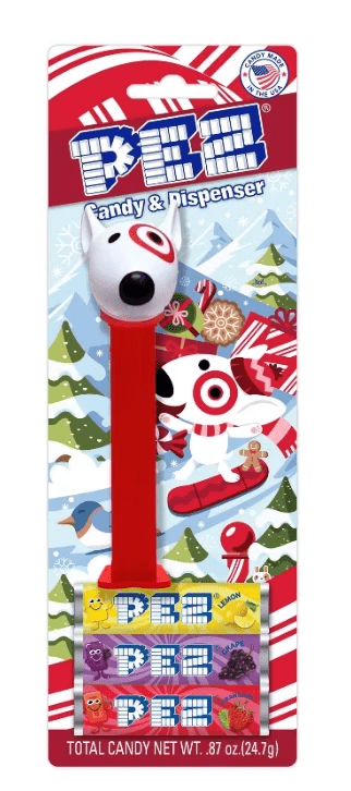 New Festive Bullseye Dog PEZ Arrives at Target target dog